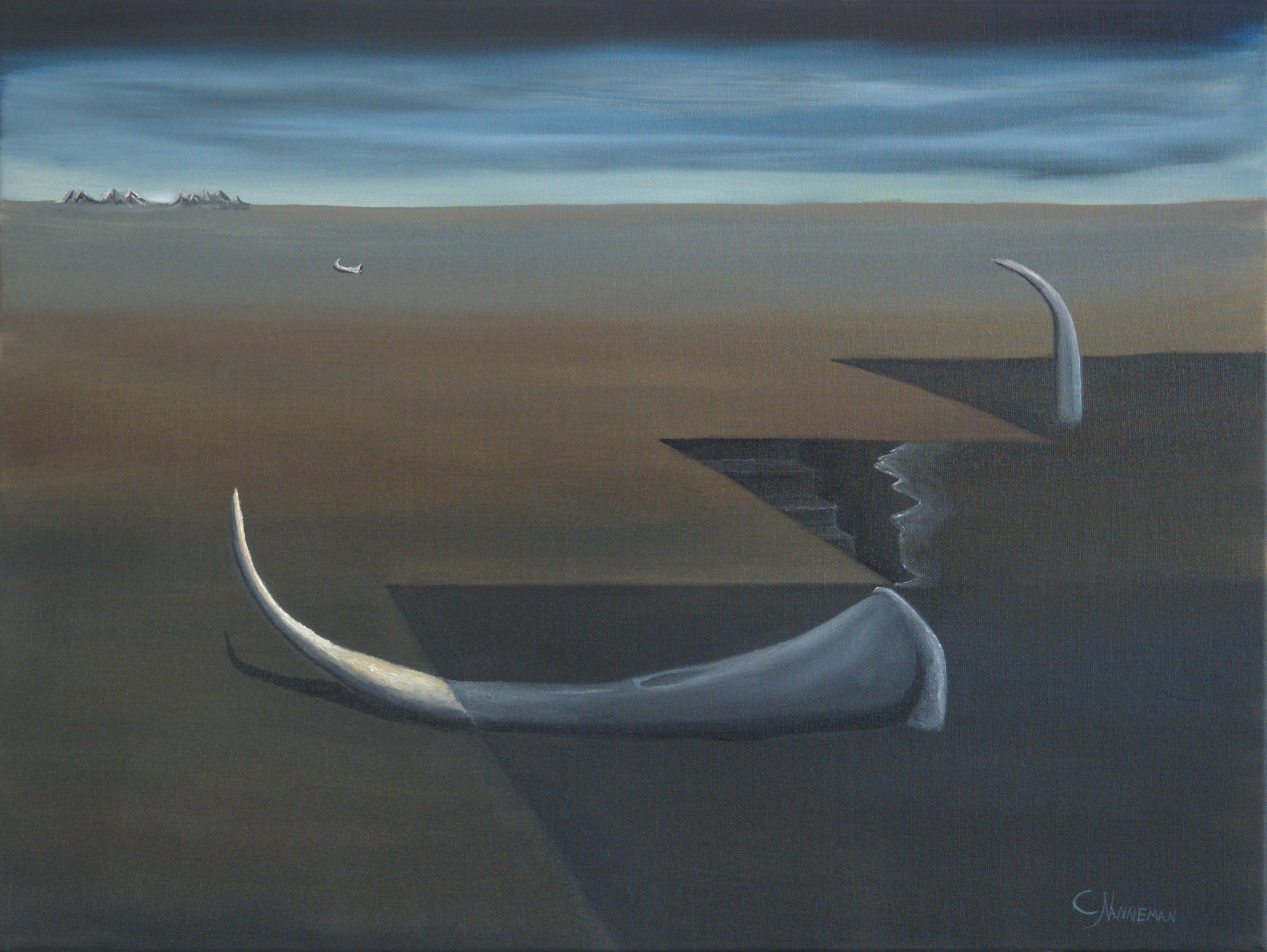 arrival of consciousness — oil on canvas
