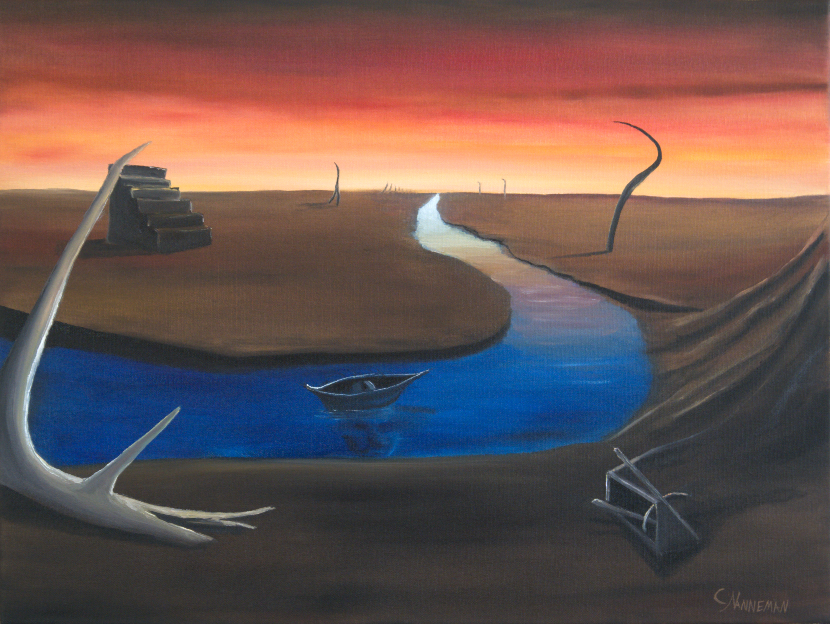 arrival of consciousness — oil on canvas